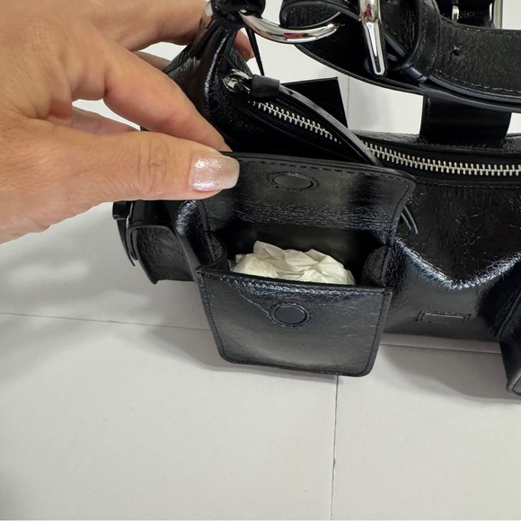 The Kooples Amelia Bag Designed by Amelia Gray Black Patent Leather Md in Italy - Picture 8 of 16